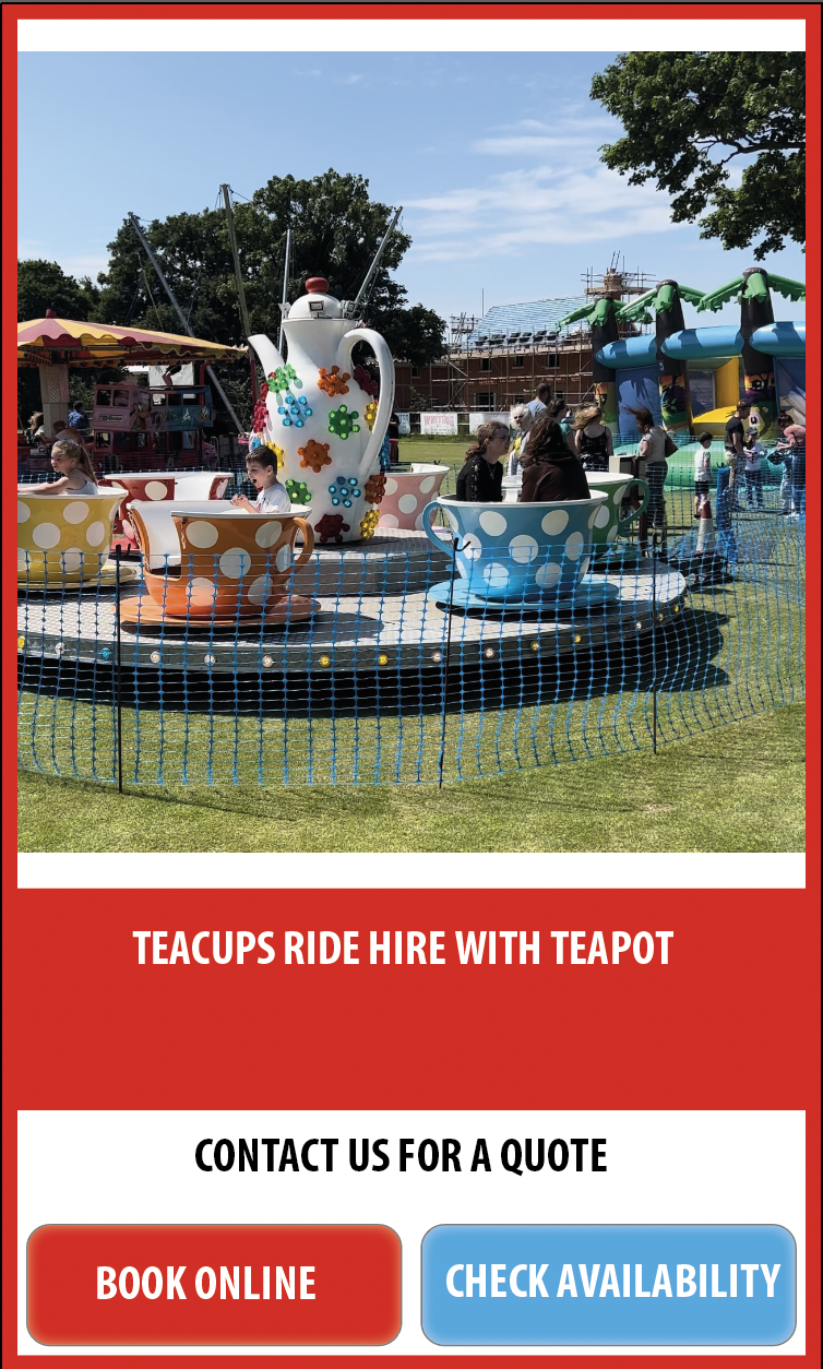 teacups fairground ride hire, juvenile rides Teacups ride for hire